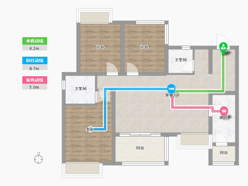 四川省-德阳市-保利国际城-84.68-户型库-动静线