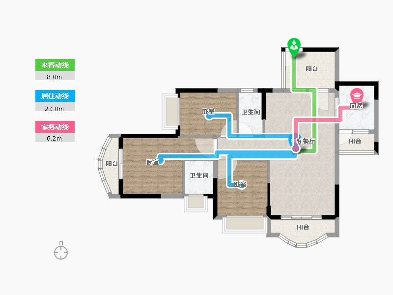 广东省-广州市-莱茵水岸-102.74-户型库-动静线