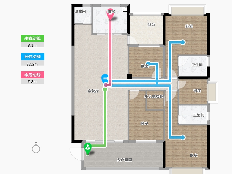 广东省-汕头市-和平金丰广场-190.00-户型库-动静线