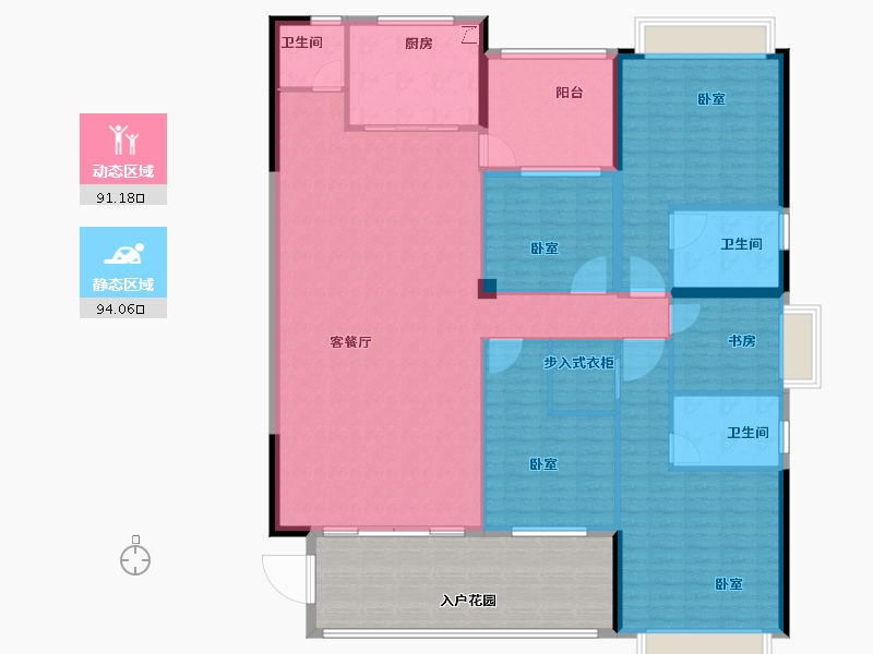 广东省-汕头市-和平金丰广场-190.00-户型库-动静分区