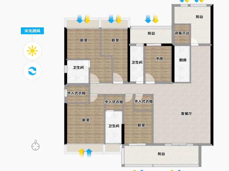 广东省-汕头市-御海天宸-179.00-户型库-采光通风