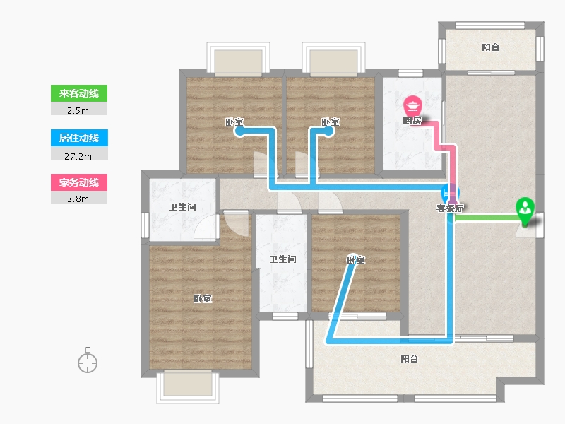 湖南省-邵阳市-和兴蓝湾-110.01-户型库-动静线