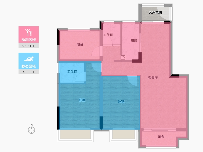 广东省-江门市-国瑞山湖海庄园-79.02-户型库-动静分区