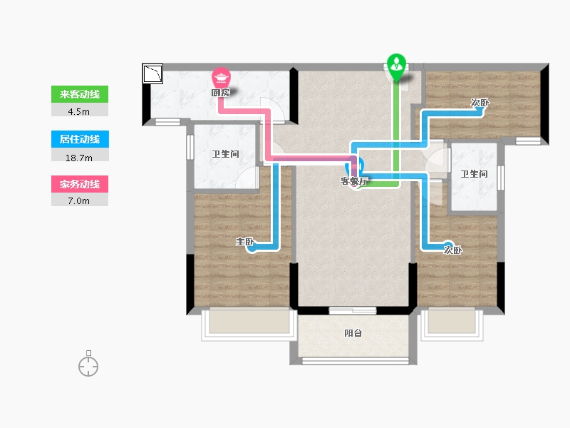 广东省-惠州市-海伦堡十里东江-79.45-户型库-动静线