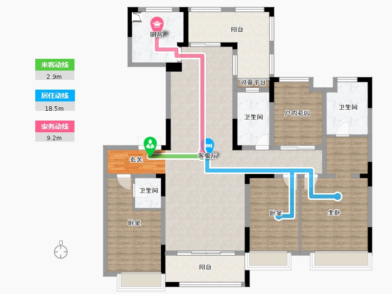 湖南省-长沙市-中海·熙湾-158.72-户型库-动静线