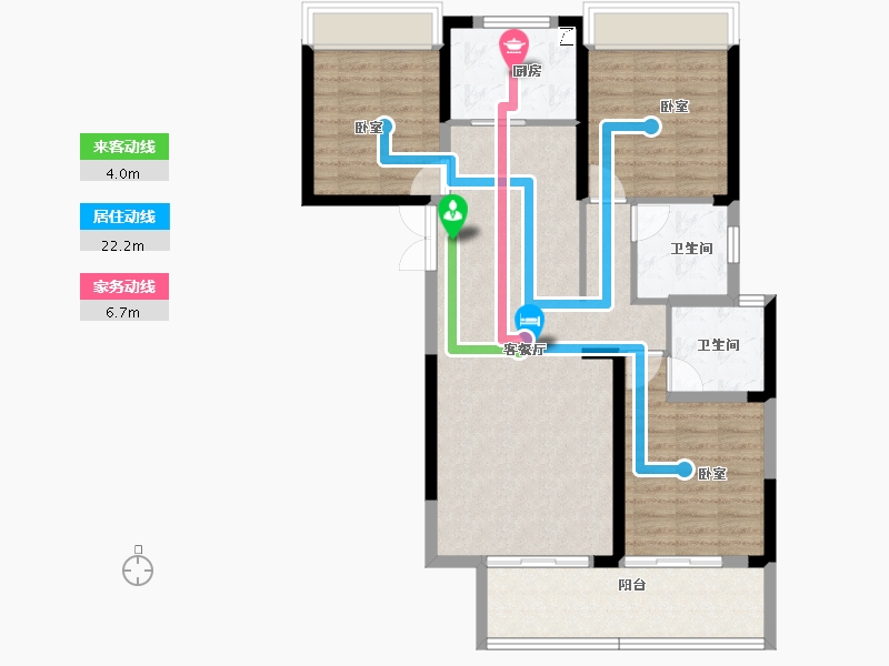 湖北省-黄冈市-鑫龙欣海中央公馆-97.00-户型库-动静线