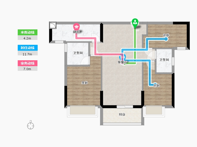 广东省-惠州市-海伦堡十里东江-79.43-户型库-动静线