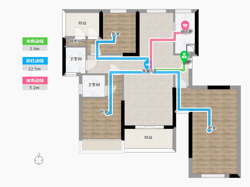 广东省-惠州市-家路壹号-95.50-户型库-动静线