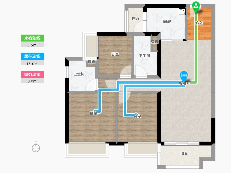 湖南省-衡阳市-美的云熙府-78.02-户型库-动静线