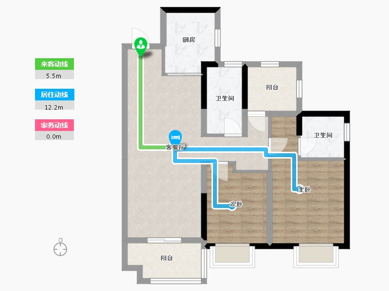 广东省-惠州市-新城金樾江南-76.33-户型库-动静线