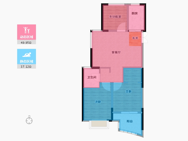 江苏省-常州市-翡丽蓝湾住宅-77.90-户型库-动静分区