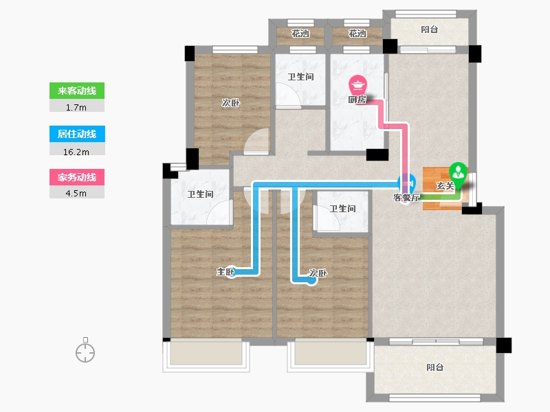 安徽省-宿州市-宿州院子-92.54-户型库-动静线