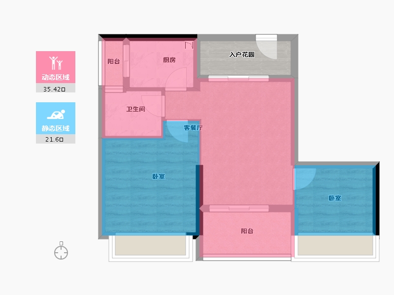 广东省-江门市-丰泽雅轩-55.22-户型库-动静分区