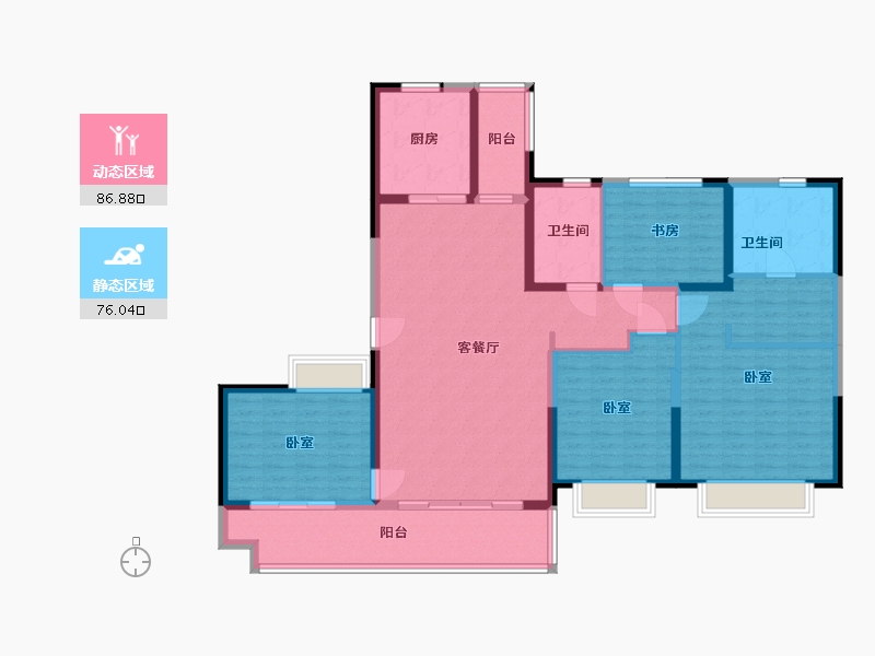 河南省-许昌市-恒大悦龙台-147.31-户型库-动静分区