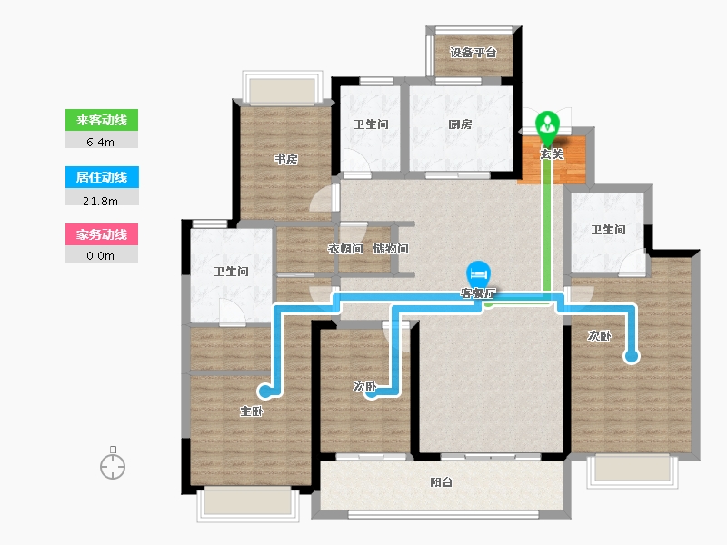 江苏省-常州市-新城怀德誉隽-154.10-户型库-动静线