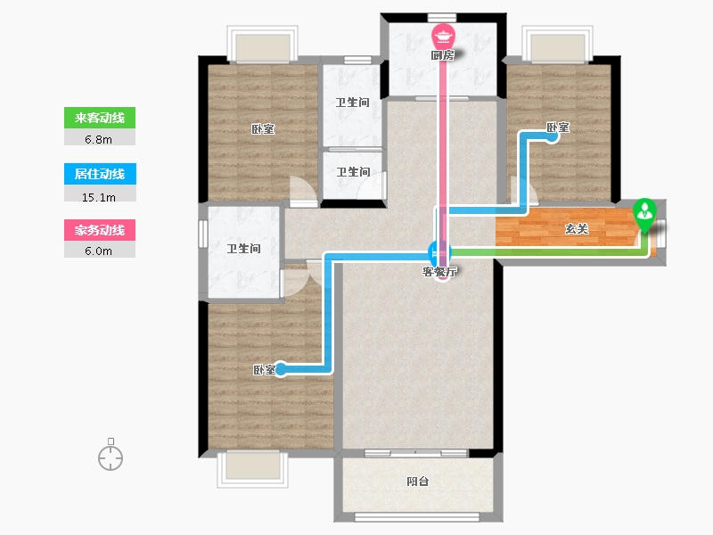 湖南省-岳阳市-名邦首府-112.95-户型库-动静线