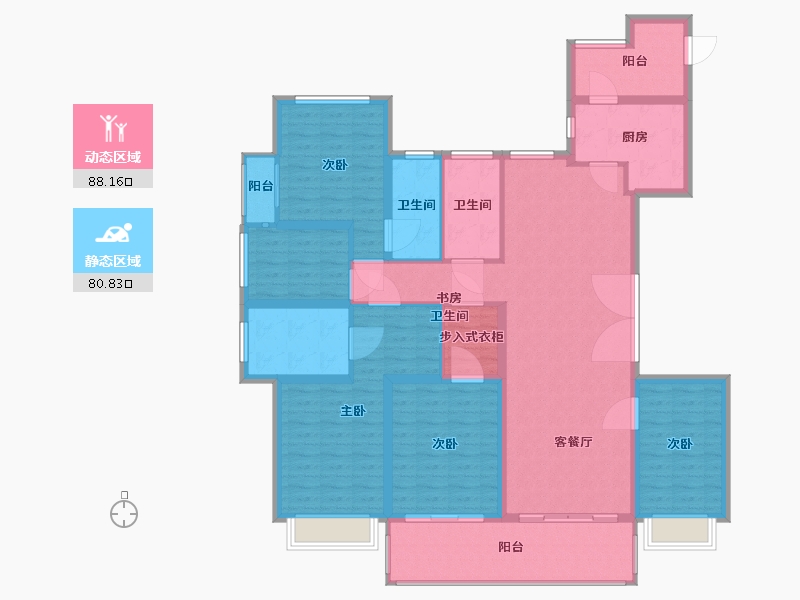 安徽省-蚌埠市-和顺沁园春-153.15-户型库-动静分区