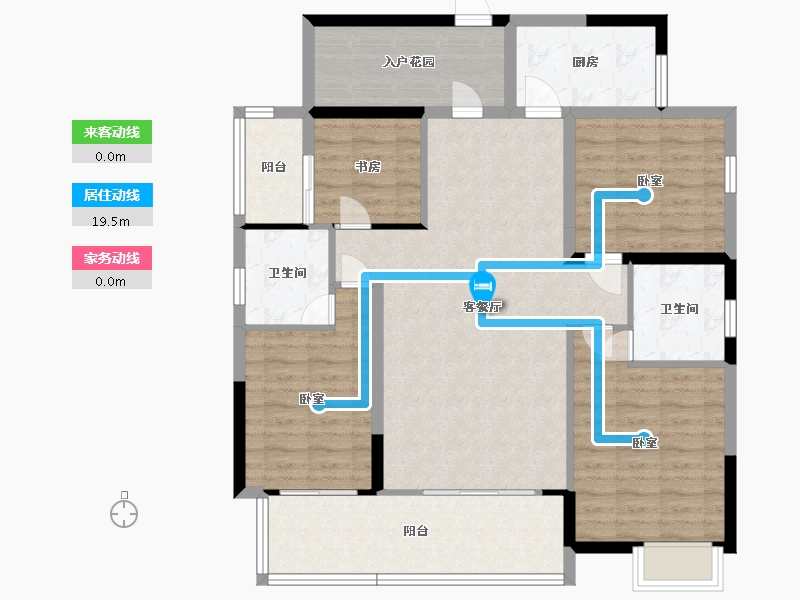 湖南省-邵阳市-和兴蓝湾-108.86-户型库-动静线