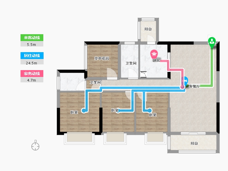 广东省-佛山市-乐从钜隆风度广场-102.00-户型库-动静线