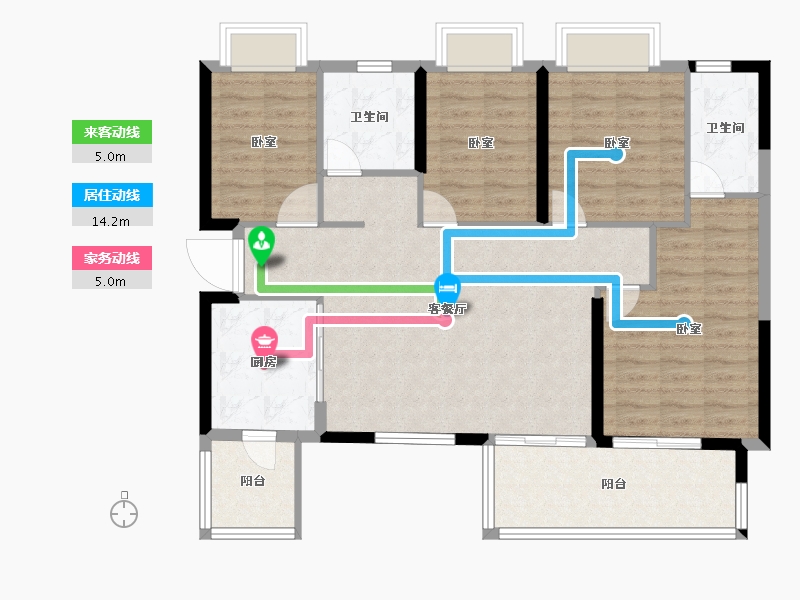 广东省-江门市-江门恒大悦珑湾-106.00-户型库-动静线