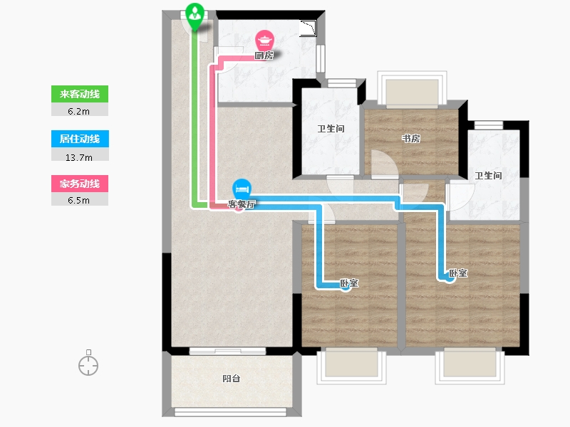 湖北省-武汉市-德信江南大院-80.74-户型库-动静线