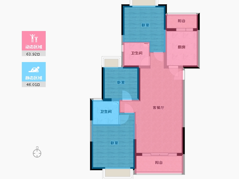 河南省-许昌市-恒大悦龙台-98.21-户型库-动静分区