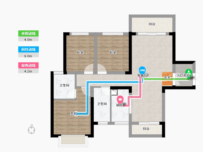 湖南省-长沙市-永宏万家里-81.64-户型库-动静线