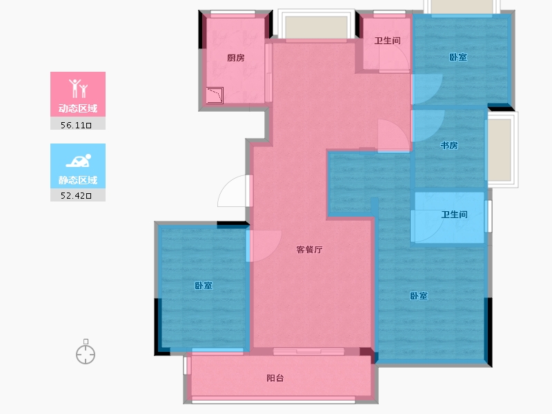 湖北省-武汉市-德信江南大院-97.00-户型库-动静分区