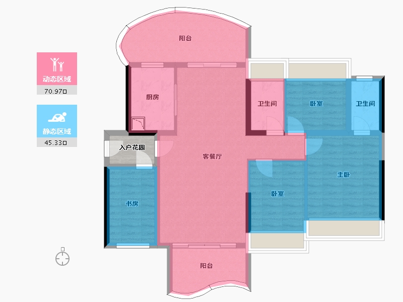 广东省-惠州市-丽江东岸-107.60-户型库-动静分区