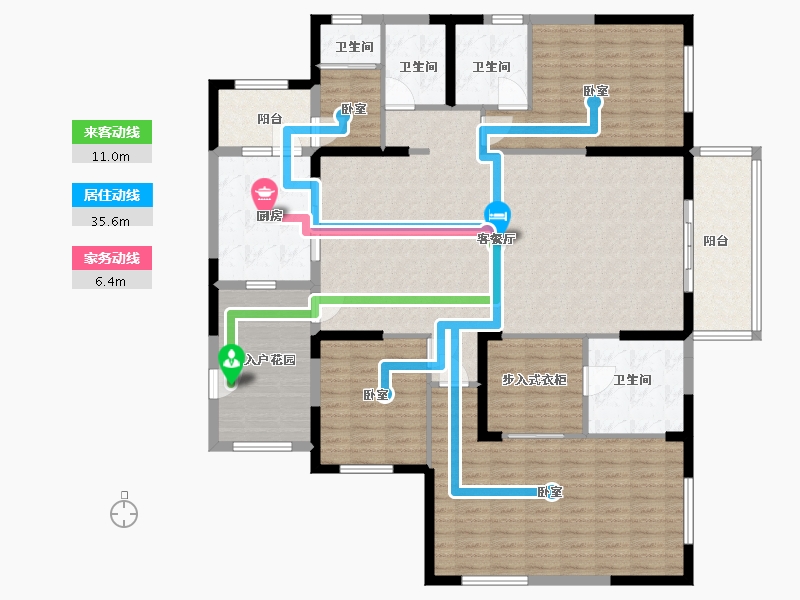 湖北省-武汉市-南国明珠四期-166.00-户型库-动静线