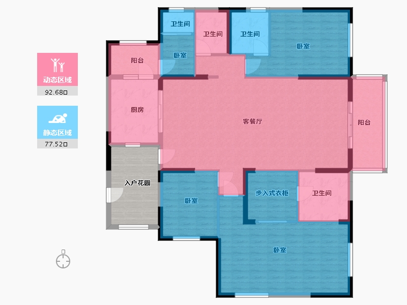 湖北省-武汉市-南国明珠四期-166.00-户型库-动静分区