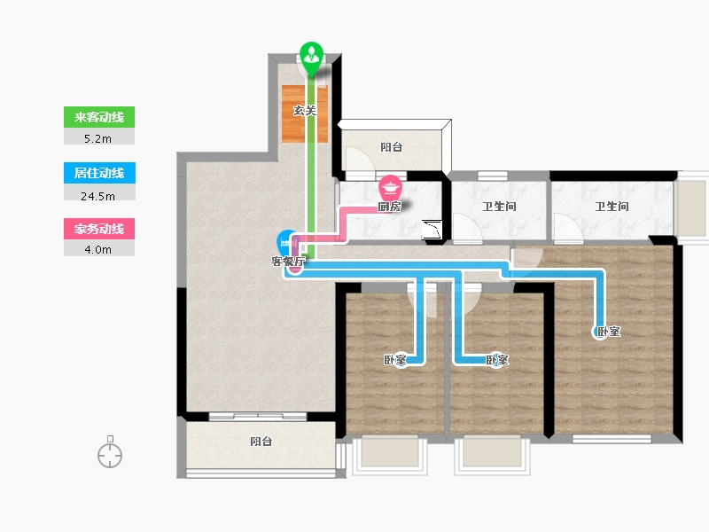 广东省-肇庆市-碧桂园龙熹山-93.43-户型库-动静线