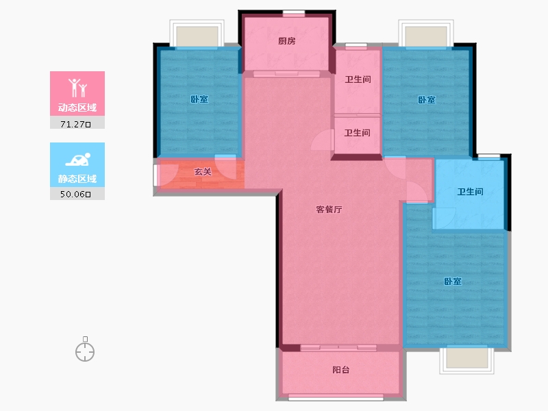 湖南省-岳阳市-名邦首府-109.77-户型库-动静分区