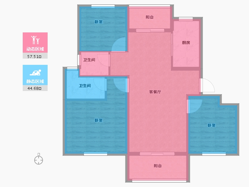 河南省-开封市-宝业龙湖御城-92.00-户型库-动静分区