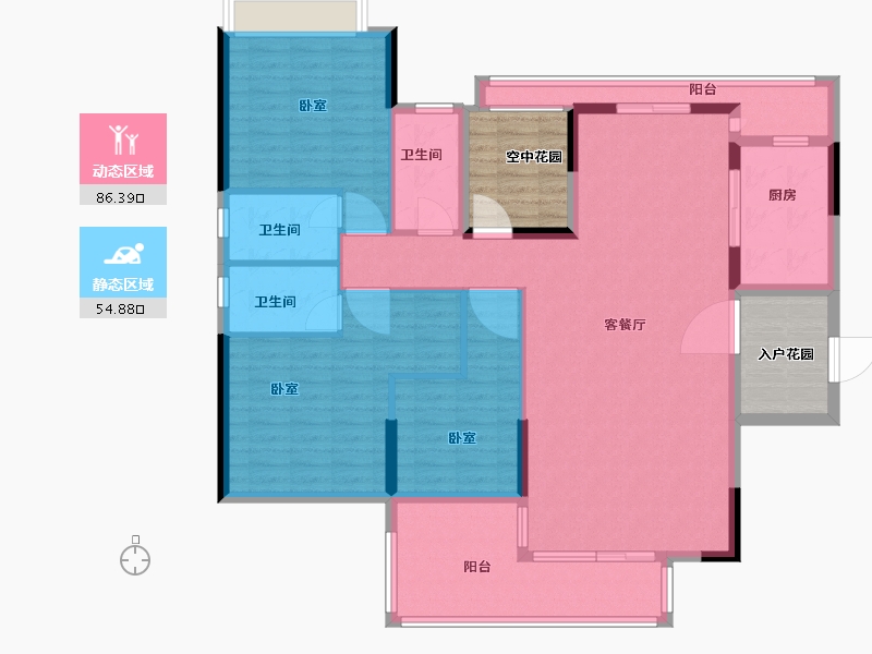 广东省-佛山市-乐从钜隆风度广场-139.51-户型库-动静分区