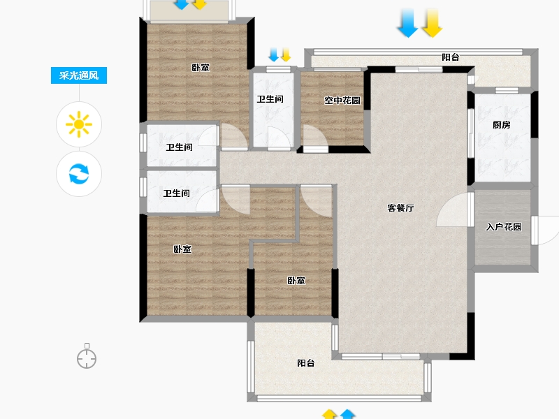 广东省-佛山市-乐从钜隆风度广场-139.51-户型库-采光通风