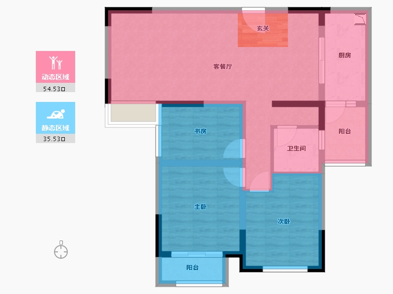 湖南省-长沙市-中海·熙湾-79.78-户型库-动静分区