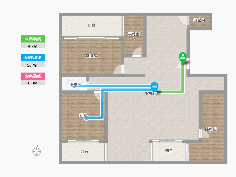 浙江省-宁波市-保利·府院江南-148.32-户型库-动静线