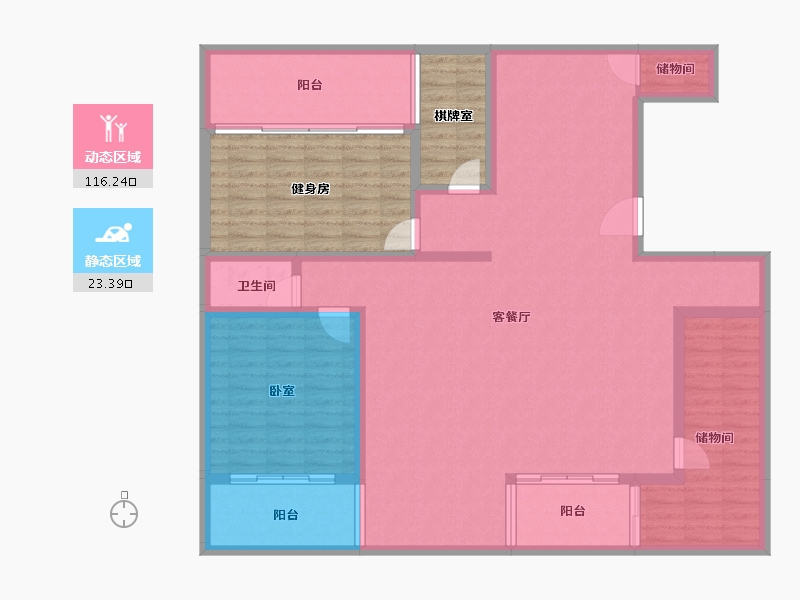 浙江省-宁波市-保利·府院江南-148.32-户型库-动静分区