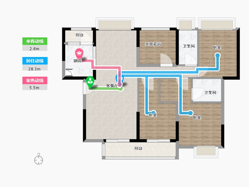 广东省-佛山市-乐从钜隆风度广场-126.00-户型库-动静线