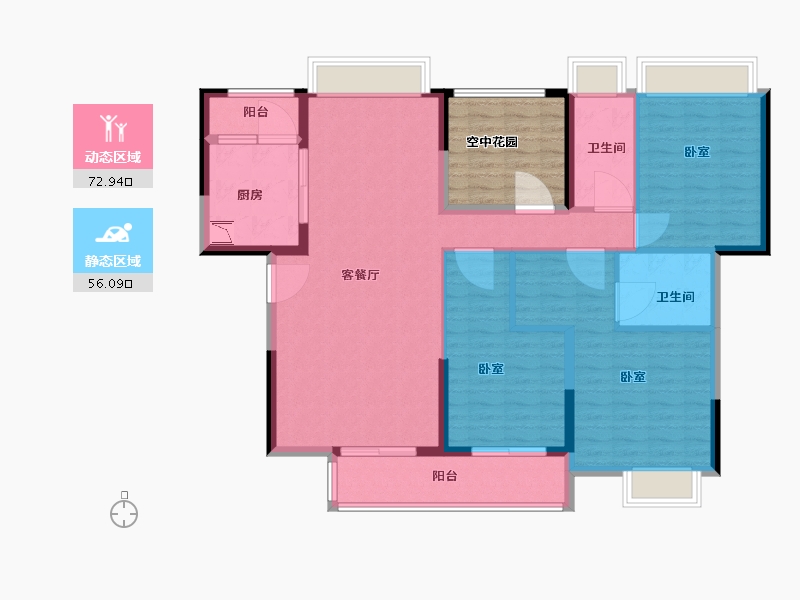 广东省-佛山市-乐从钜隆风度广场-126.00-户型库-动静分区