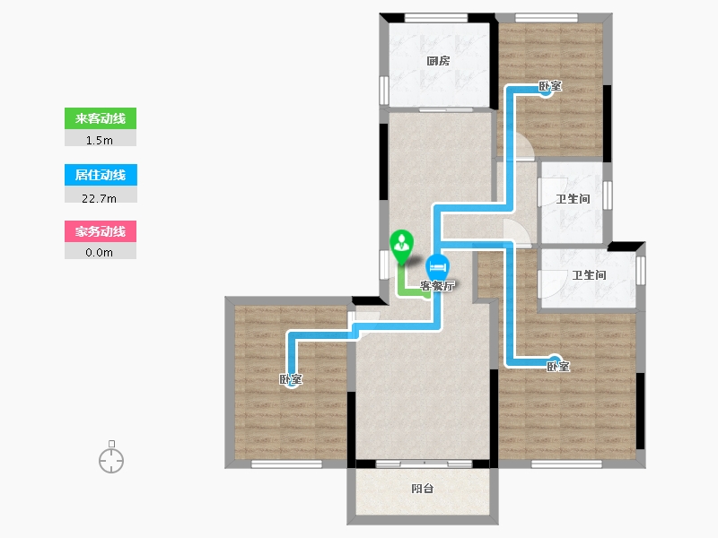 浙江省-杭州市-宋都如意溪湖-95.87-户型库-动静线