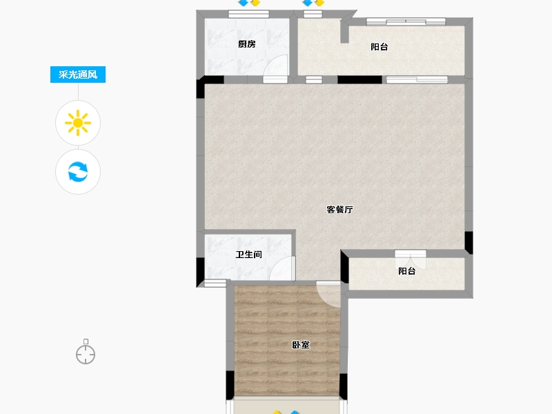 广东省-江门市-国瑞山湖海庄园-80.78-户型库-采光通风