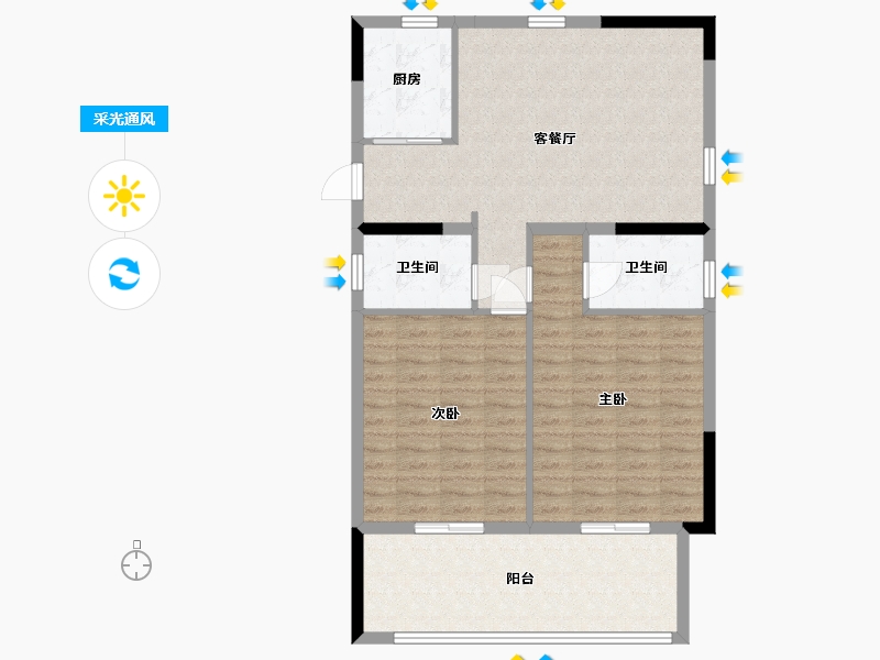 广东省-惠州市-中海汤泉-92.04-户型库-采光通风