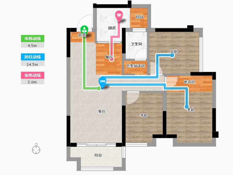 广东省-惠州市-东亚俪景轩-76.62-户型库-动静线