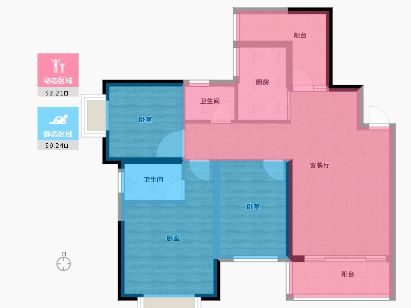 广东省-佛山市-通号天聚广场-82.15-户型库-动静分区