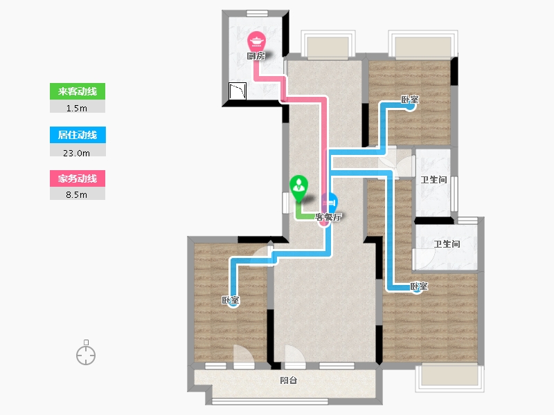 湖北省-武汉市-融创融公馆-96.14-户型库-动静线