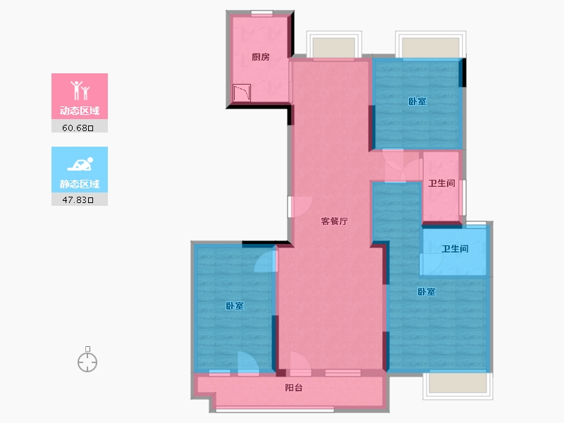 湖北省-武汉市-融创融公馆-96.14-户型库-动静分区