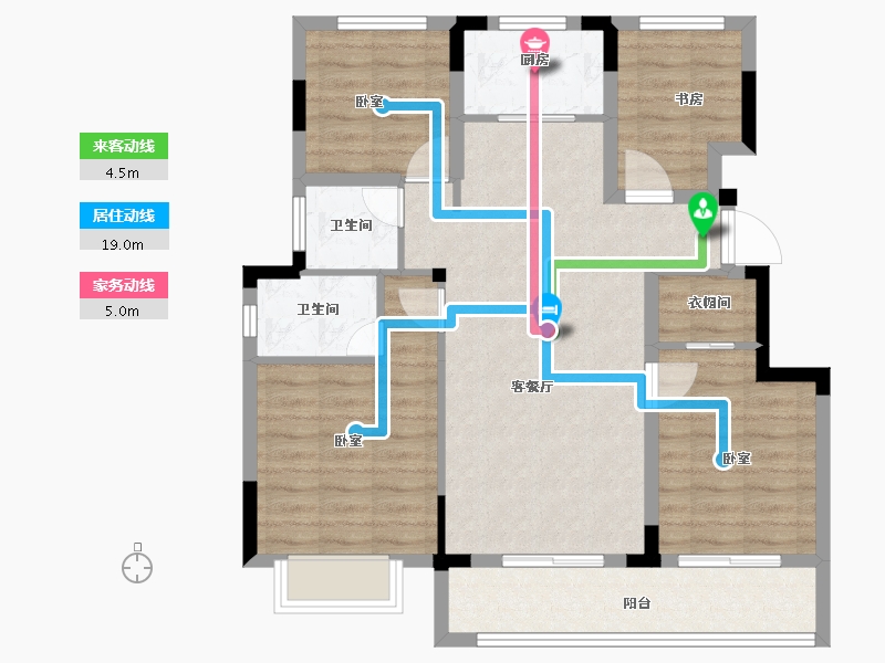 浙江省-绍兴市-城投悦府-90.00-户型库-动静线