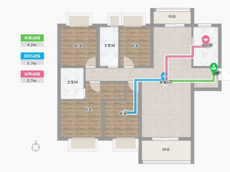 湖北省-孝感市-安陆水岸华府-98.05-户型库-动静线